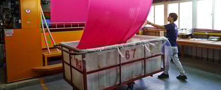 A person working in textile industry